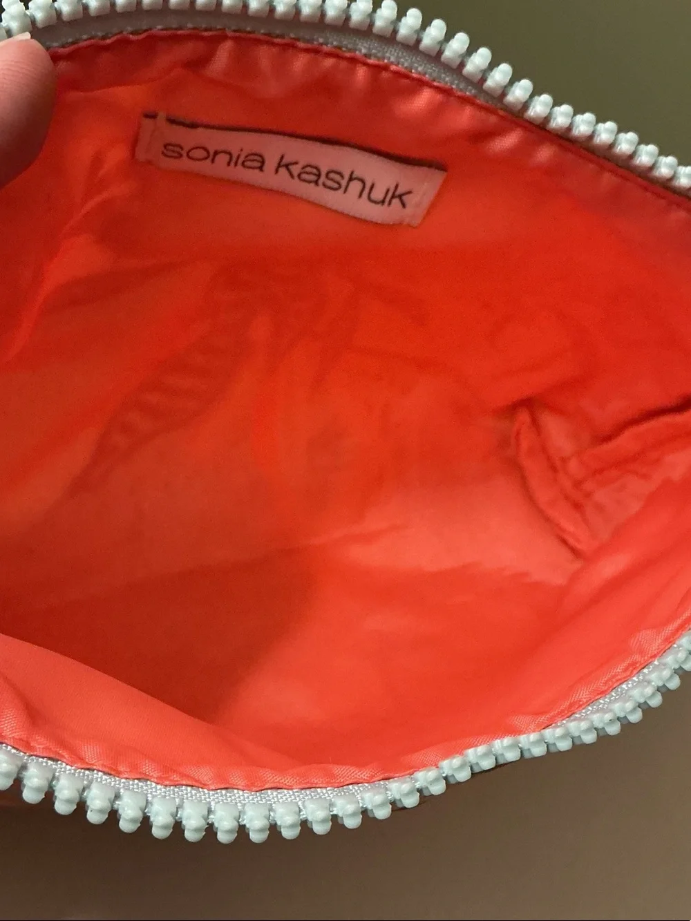 Sonia Kashuk Floral Cosmetic Pouch in Peach, Light Blue & Navy